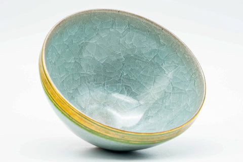 Japanese Matcha Bowl - Kawai Masaki 川合正樹 - Celadon Glazed Tenmoku-gata Chawan
