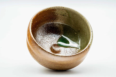 Japanese Matcha Bowl - Green Celadon Drip-Glazed Shigaraki-yaki Chawan - 350ml