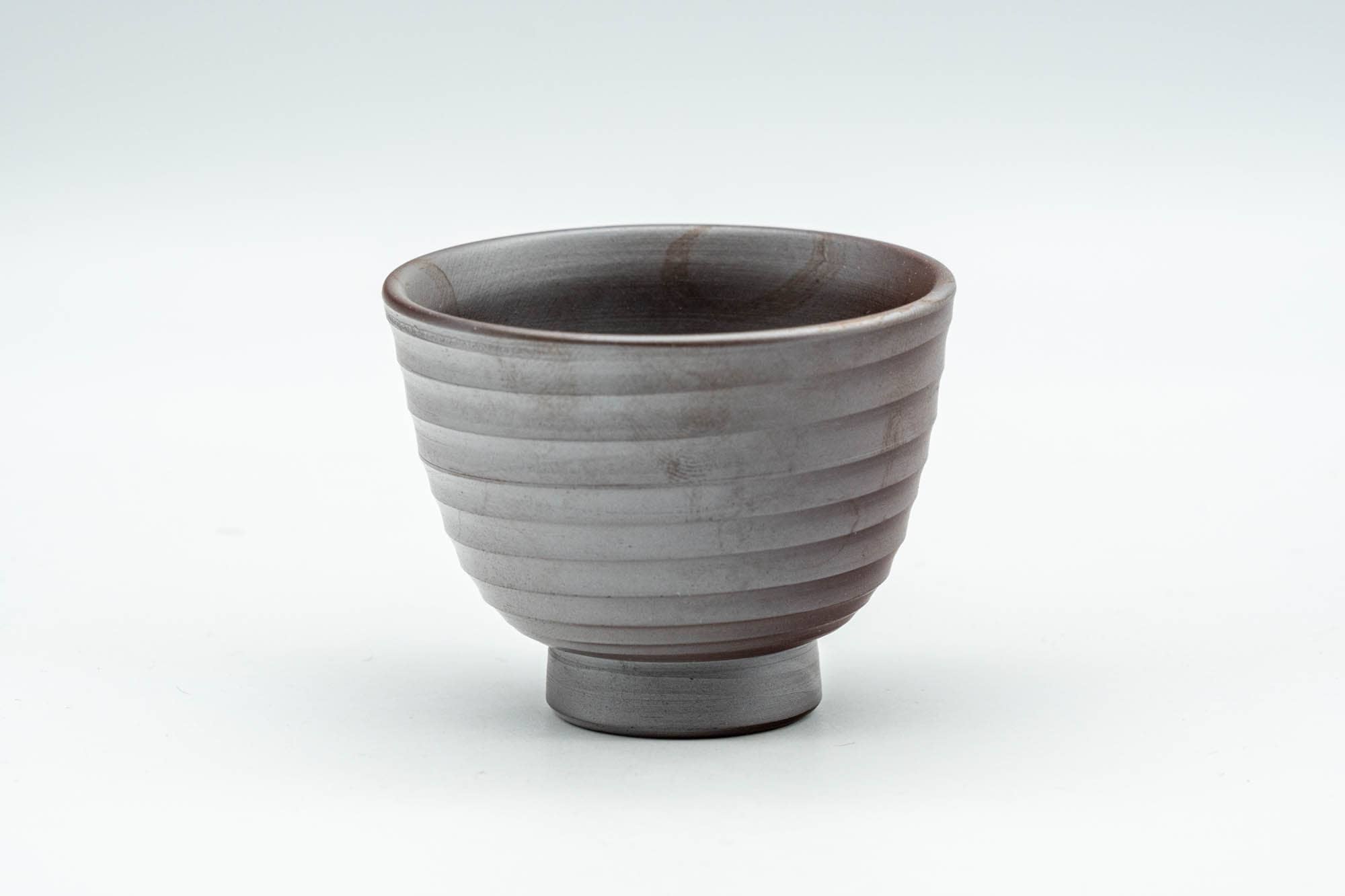 Japanese Teacups - Set of 3 Purple Spiraling Banko-yaki Guinomi - 40ml