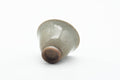 Tezumi — Japanese Teacup - Small Sage Gray Celadon Glazed Guinomi - 50ml — top-down view of the interior