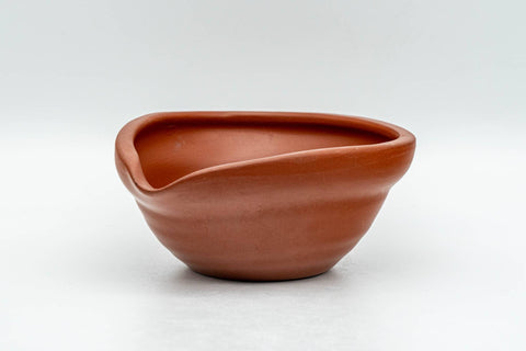 Japanese Katakuchi - Wavy Red Shudei Tokoname-yaki Yuzamashi Water Cooler - 80ml - Tezumi