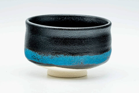 Japanese Matcha Bowl - 杉浦芳樹 Sugiura Yoshiki - 兎月窯 Utsuki Kiln - Umi Cerulean Blue Glazed Seto-yaki Chawan - 250ml