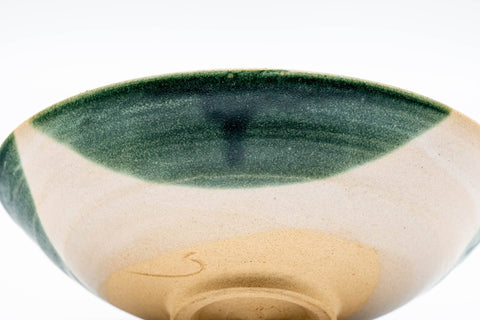 Japanese Matcha Bowl - Abstract Green Summer Chawan - 100ml