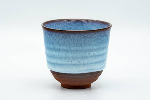 Japanese Teacups - Set of 3 Blue Hare's Fur Glazed Yunomi - 150ml - Tezumi