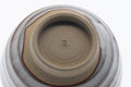 Tezumi — Japanese Teacup - Grey Milky Glazed Spiraling Yunomi - 130ml — inverted showing the foot ring