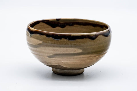 Japanese Matcha Bowl - Abstract Brown Wan-nari Chawan - 200ml