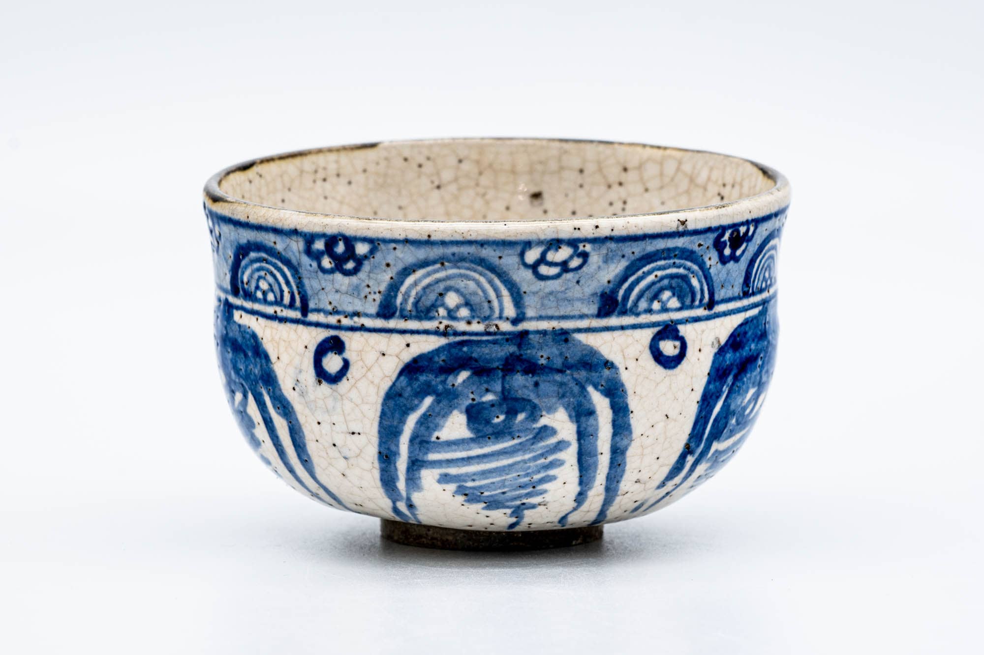 Japanese Matcha Bowl - Antique Geometric Vietnamese-style Chawan - 200ml