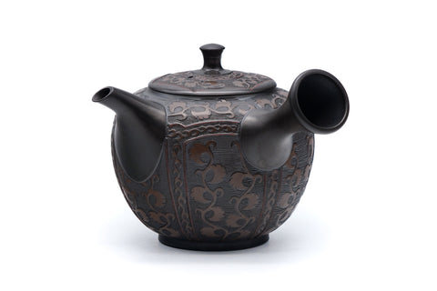 Textured Vines Kokudei Tokoname Teapot - 200ml