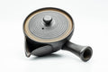 Japanese Kyusu - Black Matte Glazed Sasame Ceramic Filter Teapot - 400ml - Tezumi