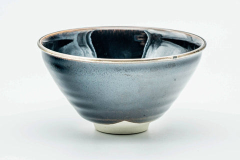 Japanese Matcha Bowl - 定一桶谷 Teiichi Oketani - Black Hare's Fur Glazed Tenmoku-gata Kyo-yaki Chawan - 200ml