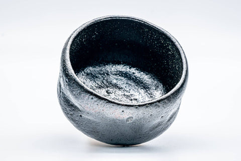Overhead view into the bowl's black-glazed interior well
