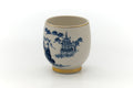Tezumi — Japanese Teacup - Blue Motif Porcelain Yunomi - 155ml — front view