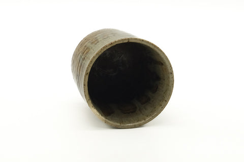 Japanese Teacup - Earthy Yellow Drip-Glazed Yunomi - 150ml