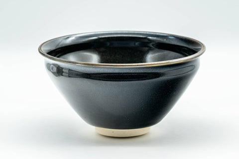 Japanese Matcha Bowl - 泉山窯 Izumiyama Kiln - Kyo-yaki Hare's Fur Tenmoku Fukurin Chawan - 200ml