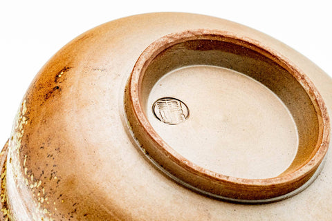 Japanese Tea Set - 木村陶峰 Kimura Touhou - Ash Glazed Bizen-yaki Houhin Teapot with Yuzamashi Water Cooler and 5 Guinomi Teacups