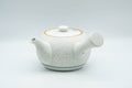 Japanese Tea Set - Blue Floral White Matte Glazed Arita-yaki Debeso Kyusu Teapot with 5 Yunomi Teacups - Tezumi