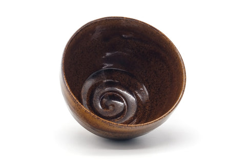 Japanese Matcha Bowl - Brown Speckled Chawan - 400ml