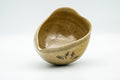 Japanese Katakuchi - Butterflies Beige Glazed Tea Pouring Bowl - 450ml - Tezumi
