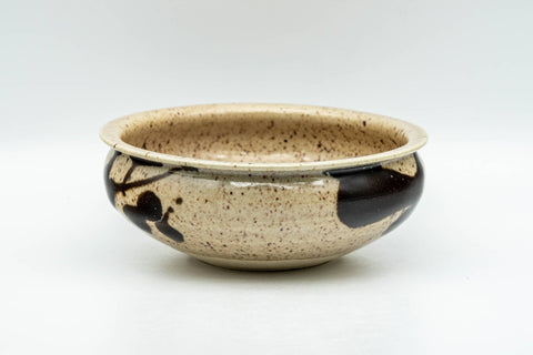 Japanese Kensui - Abstract Beige Speckled Glaze Water Bowl - 250ml - Tezumi