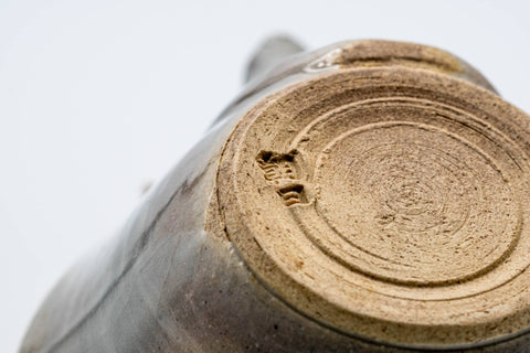 Japanese Houhin - 朝日焼 Asahi-yaki - Grey Hakeme Glazed Handleless Teapot - 100ml