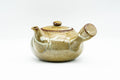 Japanese Kyusu - Bamboo Green Speckled Glazed Ceramic Filter Teapot - 300ml - front three-quarter view