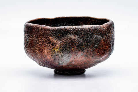 Japanese Matcha Bowl - 加藤石春 Katou Sekishun - Iridescent Glazed Undulating Raku-yaki Chawan - 250ml