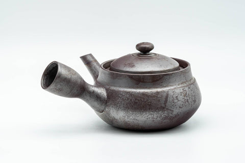 Japanese Kyusu - Collared Purple Banko-yaki Mesh Teapot - 240ml - Tezumi