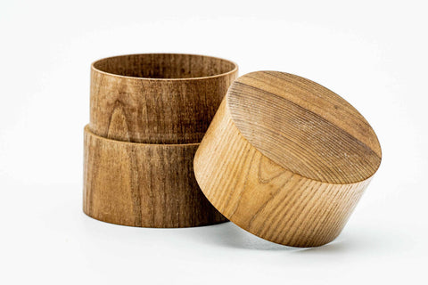 Japanese Natsume - Cylindrical Nakatsugi Wooden Matcha Tea Caddy - 120ml