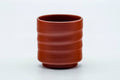Tezumi — Japanese Teacup - Spiraling Red Shudei Tokoname-yaki Yunomi - 100ml — front view