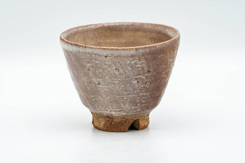 Japanese Teacups - Set of 4 Beige Drip-Glazed Hagi-yaki Yunomi- 120ml