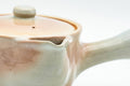 Tezumi — Japanese Kyusu - Beige Peach Glazed Hagi-yaki Do-ake Teapot - 320ml — closeup of the base
