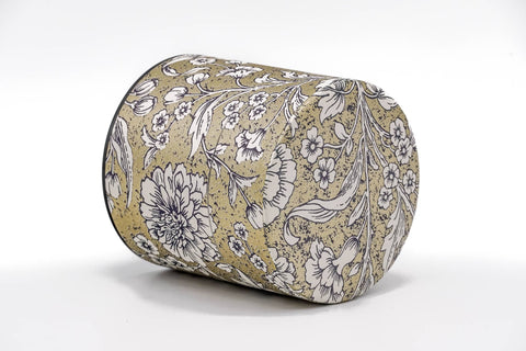 Gold White Floral Florentine Paper Tea Canister - 100g