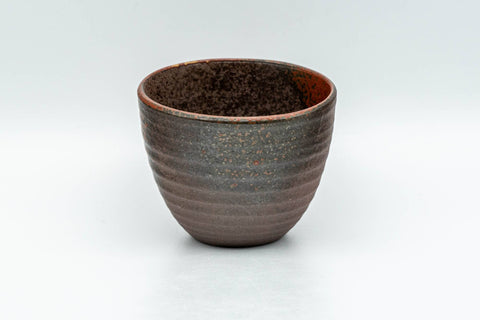 Japanese Teacup - Ash Glazed Youhen Tokoname-yaki Guinomi - 60ml - front view from another angle
