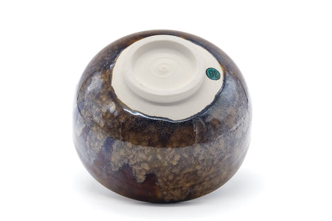 Japanese Matcha Bowl - Brown Drip-Glazed Chawan - 475ml