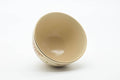 Tezumi — Japanese Matcha Bowl - Red White Geometric Beige Glazed Kyo-yaki Chawan - 400ml — three-quarter view