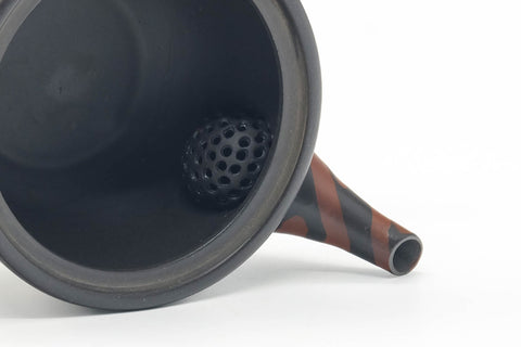 Japanese Kyusu - Black Red Nerikomi Tokoname Teapot - 170ml