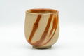 Tezumi — Japanese Teacup - 緋襷 Beige Orange Hidasuki Bizen-yaki Yunomi - 180ml — front view