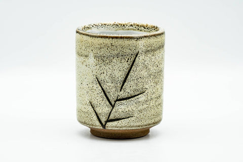 Japanese Teacup - Sage Green Black Speckled Yunomi - 150ml