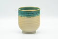 Japanese Teacup - Beige Speckled Teal Agano-yaki Yunomi - 150ml - Tezumi