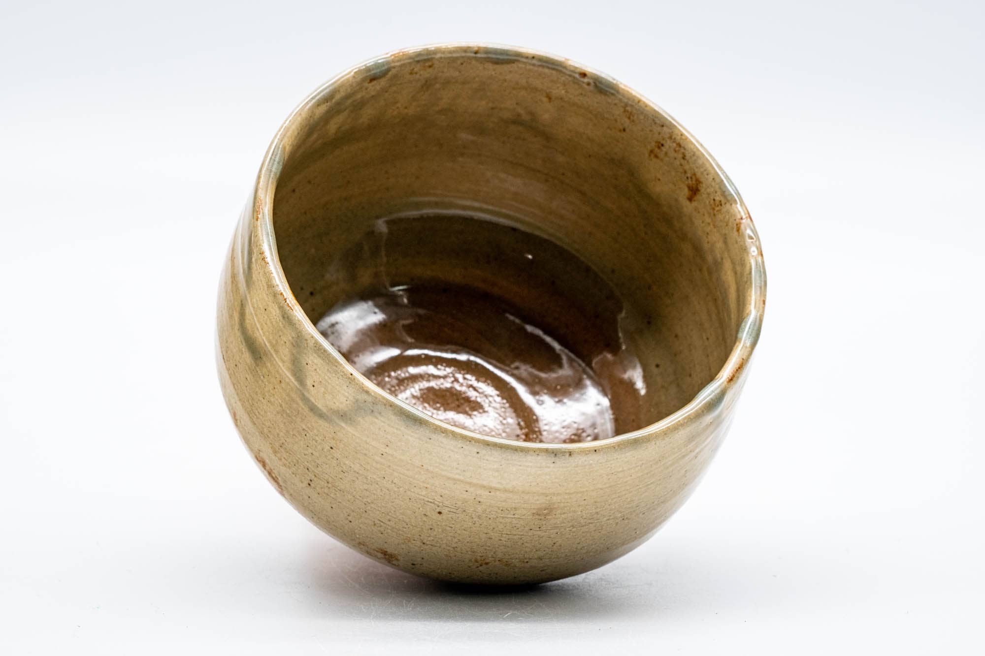 Japanese Matcha Bowl - Earthy Drip-Glazed Shigaraki-yaki Hantsutsu-gata Chawan - 350ml