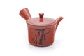Tezumi — Japanese Kyusu - Bamboo Engraved Tokoname Mesh Teapot - 260ml — three-quarter view