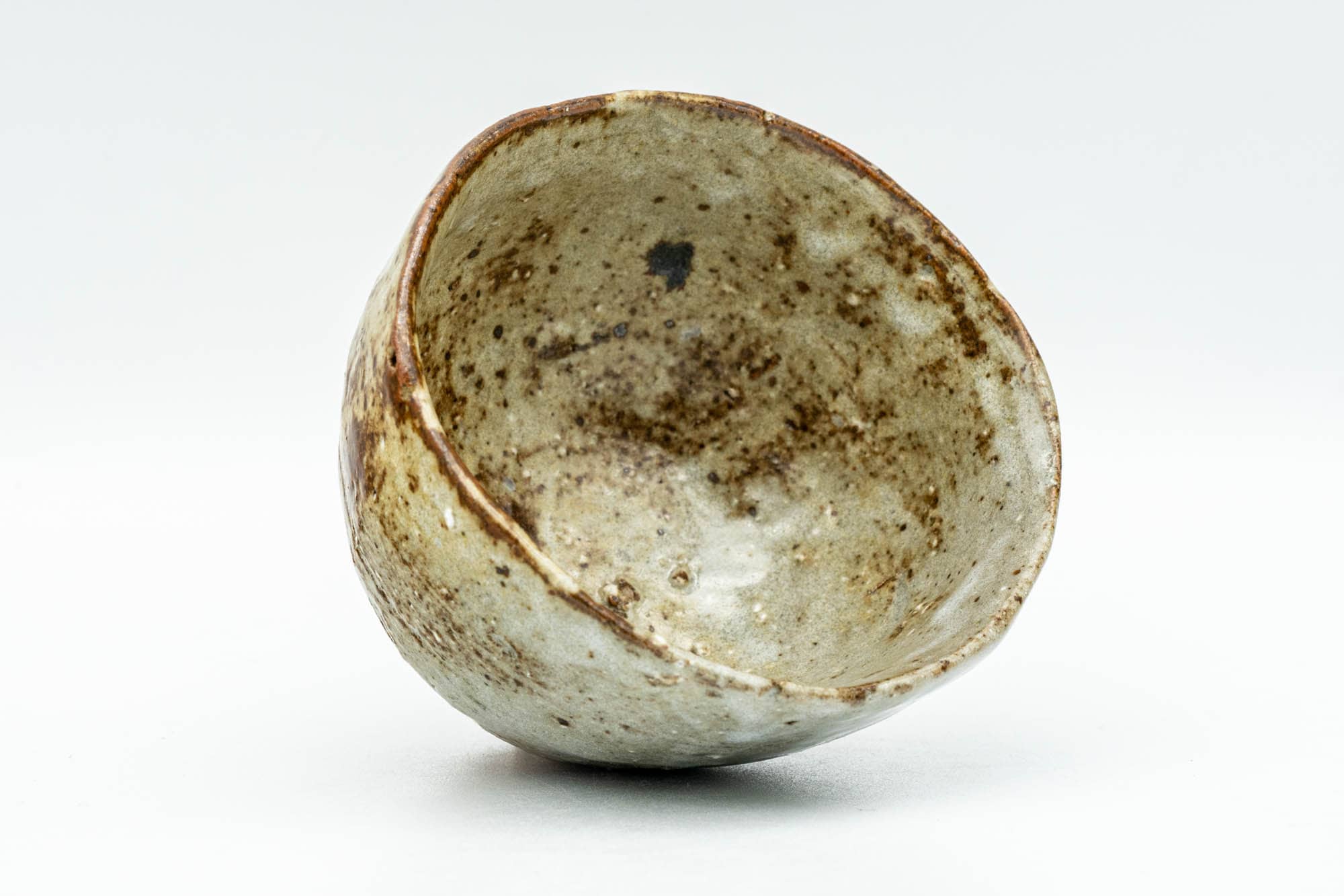 Japanese Teacup - Beige Textured Glazed Wabi Sabi Yunomi - 90ml - Tezumi