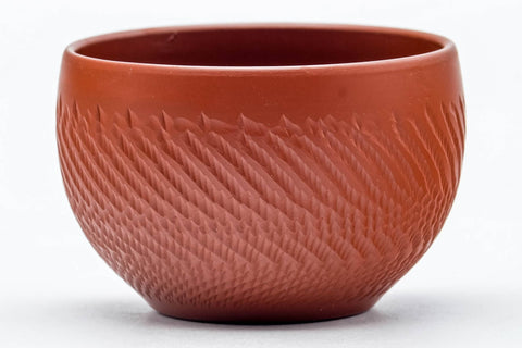 Japanese Teacup - Tochiri Engraved Tokoname-yaki Yunomi - 120ml