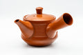 Tezumi — Japanese Kyusu - Red Shudei Tochiri Tokoname-yaki Mesh Teapot - 260ml — three-quarter view from the opposite side