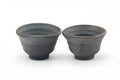 Tezumi — Japanese Teacups - Pair of Earthy Wabi Yunomi - 80ml — front view from another angle