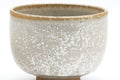 Tezumi — Japanese Matcha Bowl - Grey White Speckle Glazed Chawan - 250ml — inverted showing the foot ring