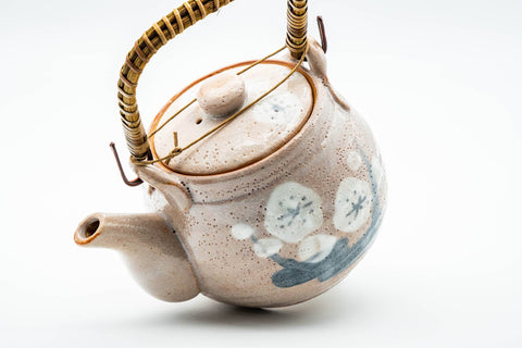 Japanese Dobin - Large Floral Pink Shino Glazed Ceramic Teapot - 750ml