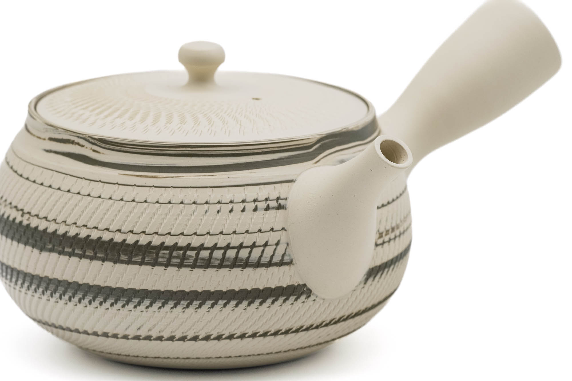 Japanese Kyusu - 陶仙窯 Tosen Kiln - Marbled Nerikomi Tokoname-yaki Tochiri Teapot - 200ml