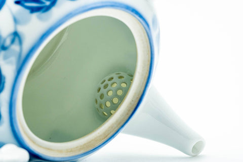 Japanese Kyusu - Blue Momiji Maple Leaves Arita-yaki Teapot - 350ml