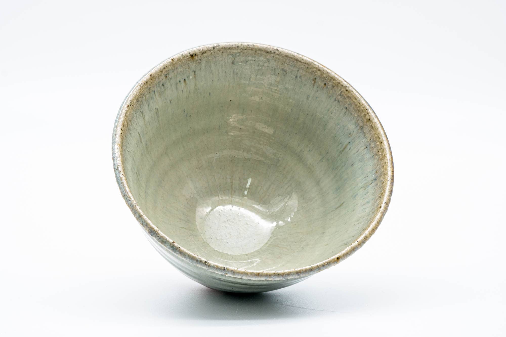 Japanese Matcha Bowl - Sage Hare's Fur Drip-Glazed Chawan - 450ml
